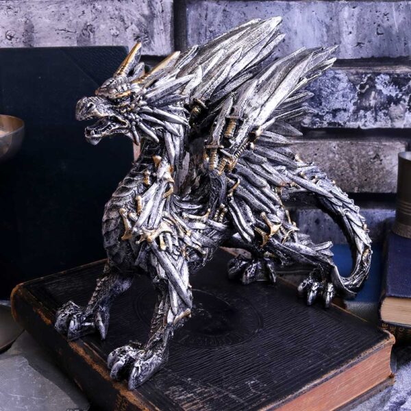 Swordwing Silver Dragon Sword Blade Figurine: 1 - Figures & Collectables By Gift Moments