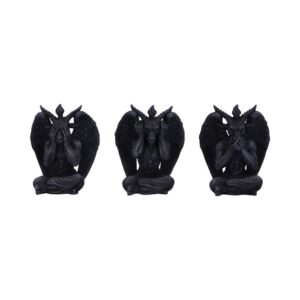 Three Wise Baphomet Figurines 10.2cm: 2 - Figures & Collectables By Gift Moments