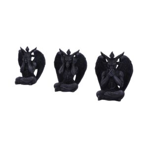 Three Wise Baphomet Figurines 10.2cm: 3 - Figures & Collectables By Gift Moments