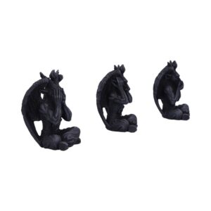Three Wise Baphomet Figurines 10.2cm: 5 - Figures & Collectables By Gift Moments