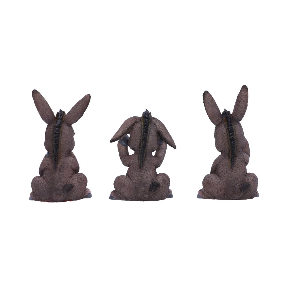 Three wise donkeys figurines 11cm