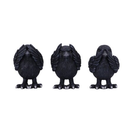 Three Wise Ravens Figurines 8.7cm: 2 - Figures & Collectables By NN Designs