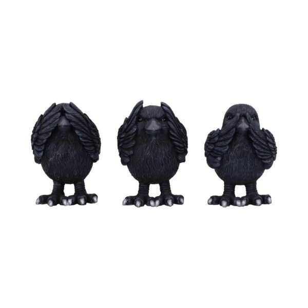 Three Wise Ravens Figurines 8.7cm: 2 - Figures & Collectables By NN Designs