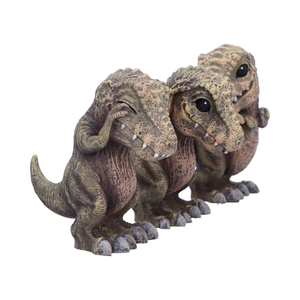 Three wise see hear speak tyrannosaurus rex dinosaur figurines