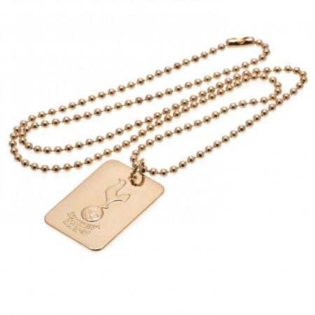 Tottenham Hotspur FC Gold Plated Dog Tag & Chain: 3 - Jewellery By Tottenham Hotspur