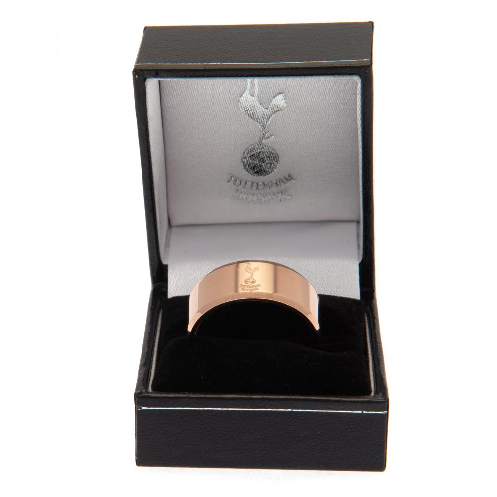 Tottenham Hotspur FC Rose Gold Plated Ring Small: 3 - Jewellery By Tottenham Hotspur