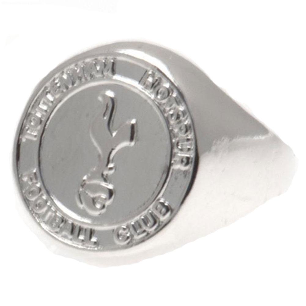 Tottenham Hotspur FC Silver Plated Crest Ring Small: 1 - Jewellery By Tottenham Hotspur