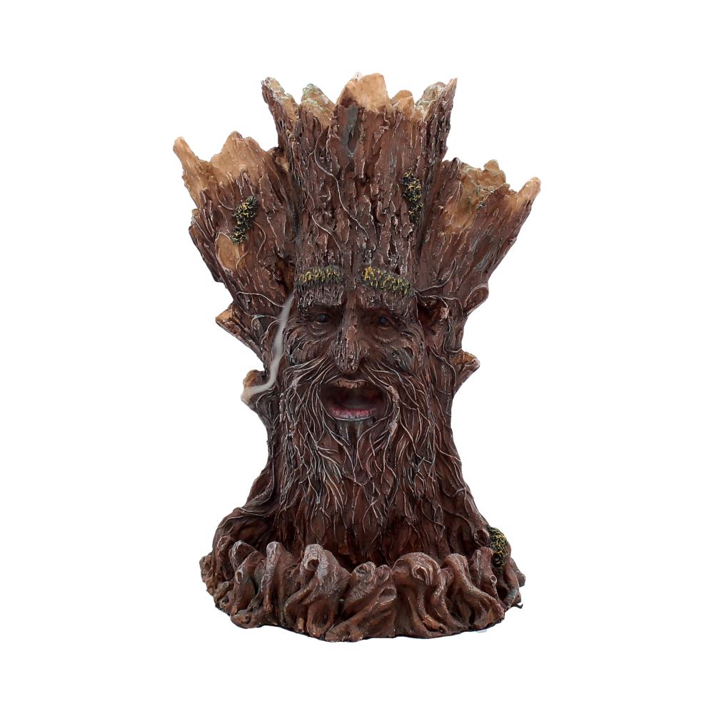 Tree spirit green man backflow incense burner tower 19cm