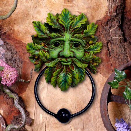 Tree spirit green man door knocker
