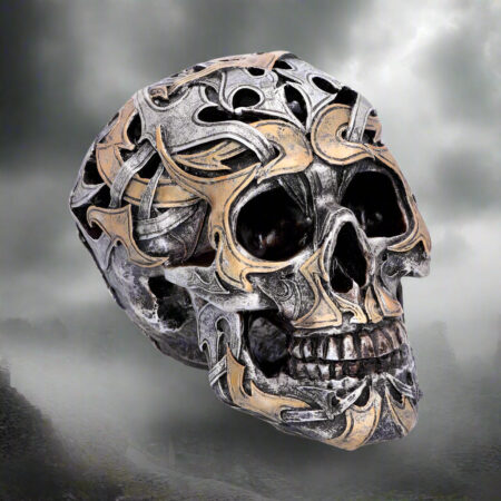 Tribal Traditions Small Metallic Skull Ornament: 1 - Figures & Collectables By Gift Moments