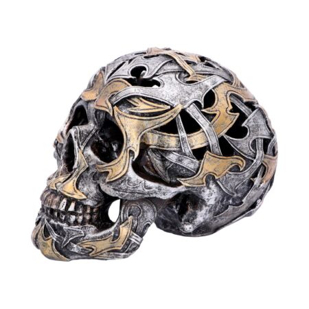 Tribal Traditions Small Metallic Skull Ornament: 2 - Figures & Collectables By Gift Moments