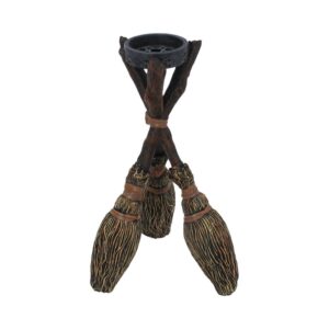 Triple Broomstick Witchcraft Tealight Holder: 2 - Candles & Holders By NN Designs