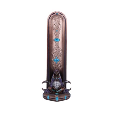 Triple moon goddess bronze incense burner