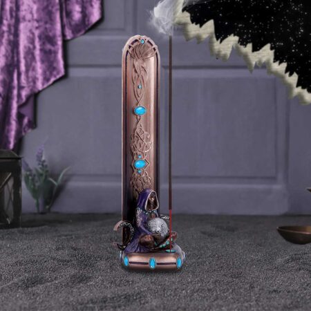 Triple moon goddess bronze incense burner