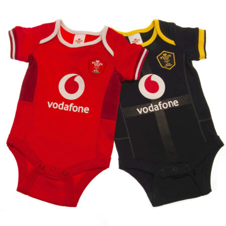 Wales RU 2 Pack Bodysuit 9/12 mths SP: 1 - Baby Clothing By Gift Moments