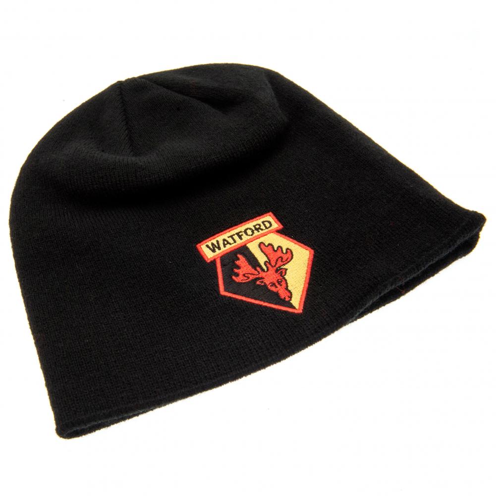 Watford FC Black Beanie: 2 - Caps & Hats By Watford