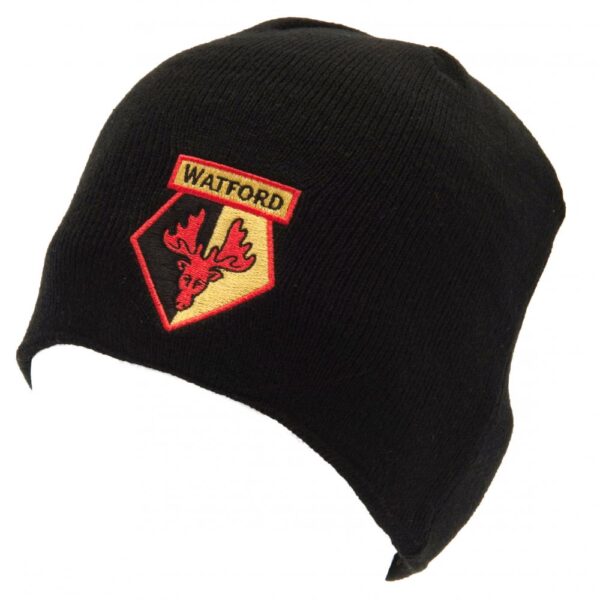 Watford FC Black Beanie: 1 - Caps & Hats By Watford