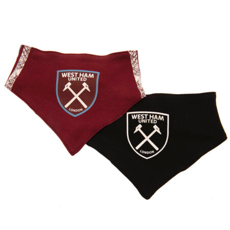 West Ham United FC 2 Pack Bibs ST: 1 - Baby Clothing By West Ham United