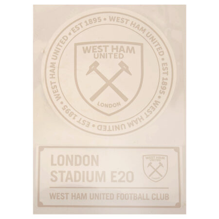 West Ham United FC 2pk A4 Car Decal: 1 - Car Accessories By West Ham United