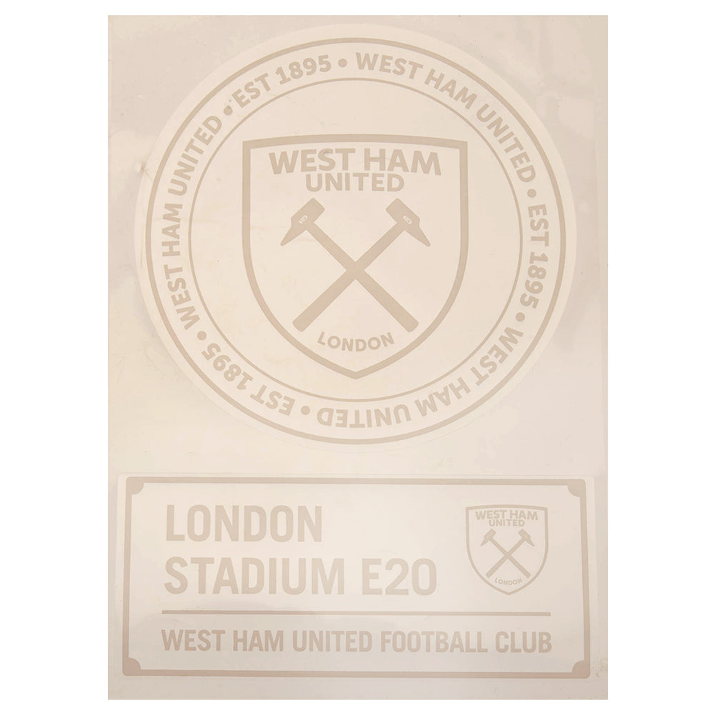West Ham United FC 2pk A4 Car Decal: 1 - Car Accessories By West Ham United