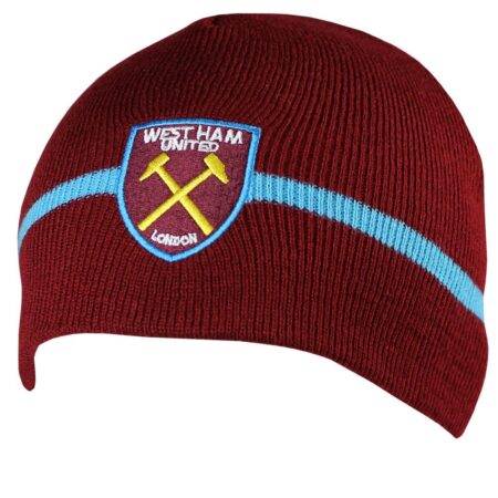 West Ham United FC Stripe Beanie: 1 - Caps & Hats By West Ham United
