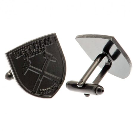 West Ham United FC Black IP Cufflinks: 2 - Cufflinks & Tie Slides By West Ham United