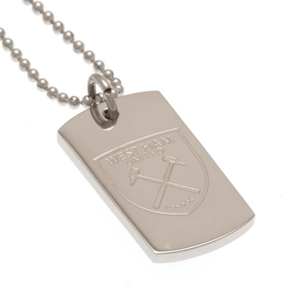West Ham United FC Engraved Dog Tag & Chain: 2 - Jewellery By West Ham United