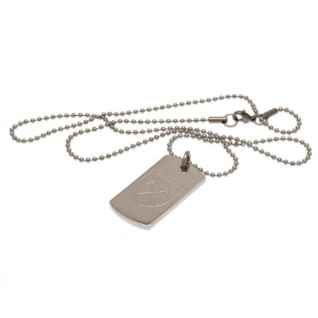 West Ham United FC Engraved Dog Tag & Chain: 3 - Jewellery By West Ham United