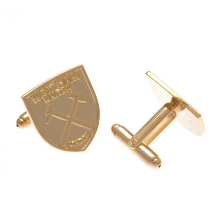 West Ham United FC Gold Plated Cufflinks: 2 - Cufflinks & Tie Slides By West Ham United