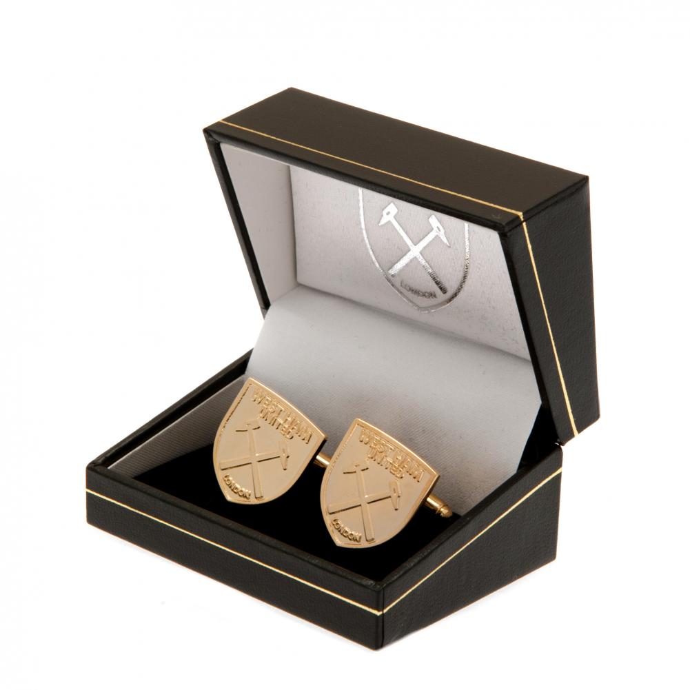 West Ham United FC Gold Plated Cufflinks: 1 - Cufflinks & Tie Slides By West Ham United