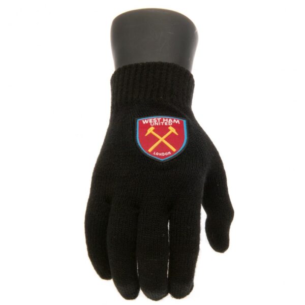 West Ham United FC Knitted Gloves Junior: 2 - Gloves By West Ham United