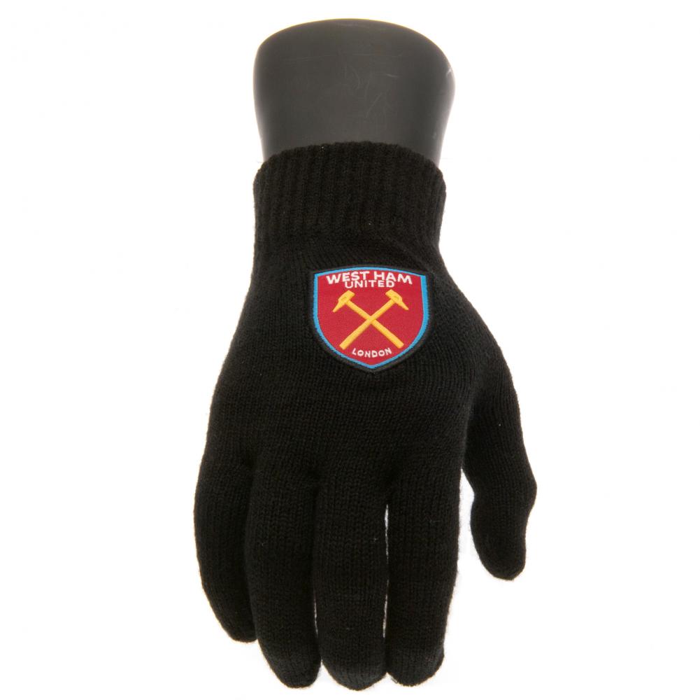 West Ham United FC Knitted Gloves Junior: 2 - Gloves By West Ham United