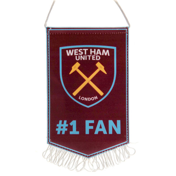 West Ham United FC No.1 Fan Mini Pennant: 1 - Flags & Banners By West Ham United