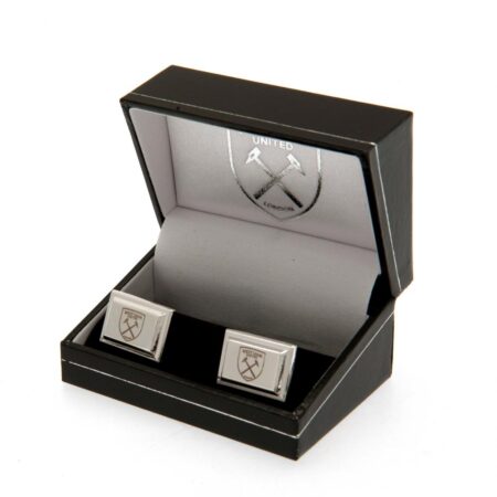 West Ham United FC Silver Plated Cufflinks: 1 - Cufflinks & Tie Slides By West Ham United