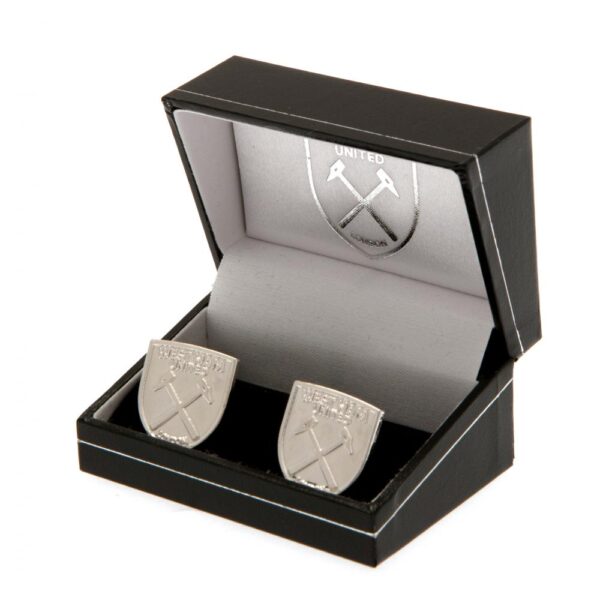 West Ham United FC Silver Plated Formed Cufflinks: 1 - Cufflinks & Tie Slides By West Ham United