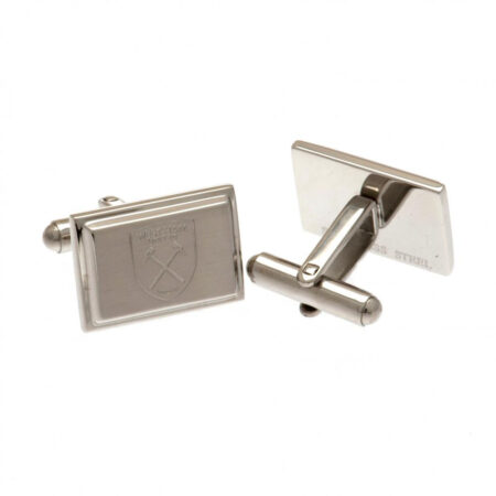 West Ham United FC Stainless Steel Cufflinks: 2 - Cufflinks & Tie Slides By West Ham United
