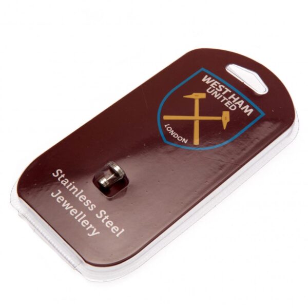 West Ham United FC Stainless Steel Stud Earring: 2 - Jewellery By West Ham United