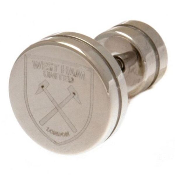 West Ham United FC Stainless Steel Stud Earring: 1 - Jewellery By West Ham United