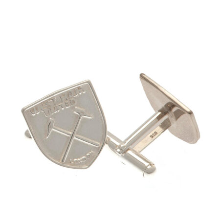 West Ham United FC Sterling Silver Crest Cufflinks: 2 - Cufflinks & Tie Slides By West Ham United