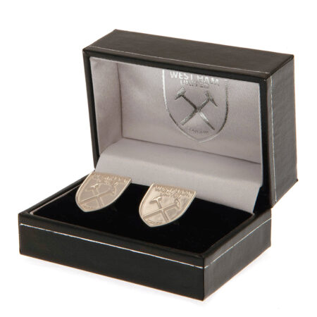 West Ham United FC Sterling Silver Crest Cufflinks: 1 - Cufflinks & Tie Slides By West Ham United