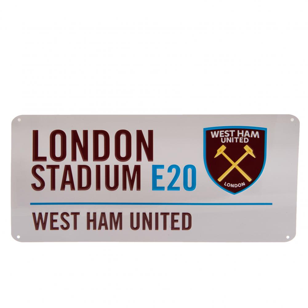 West Ham United FC White Street Sign: 1 - Signs & Plaques By West Ham United