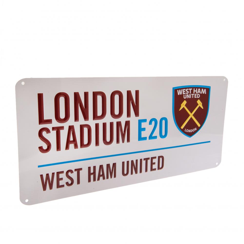 West Ham United FC White Street Sign: 2 - Signs & Plaques By West Ham United