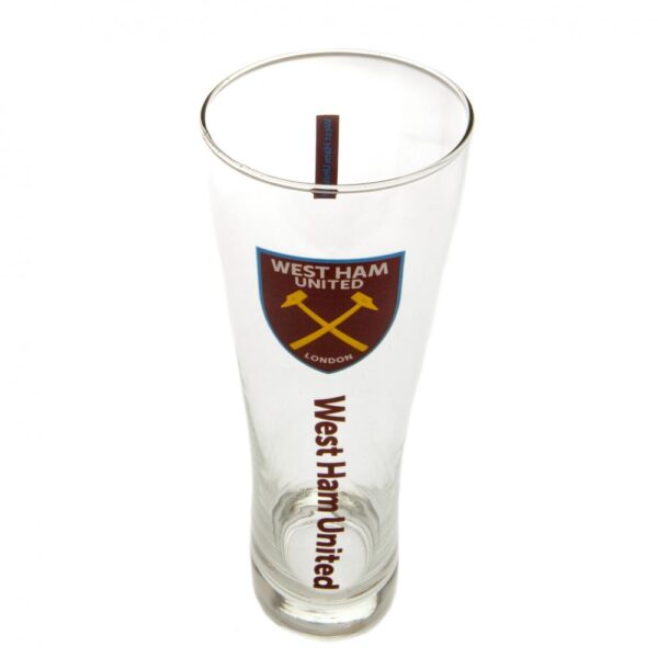 West Ham United FC Tall Beer Glass: 1 - Glassware By West Ham United