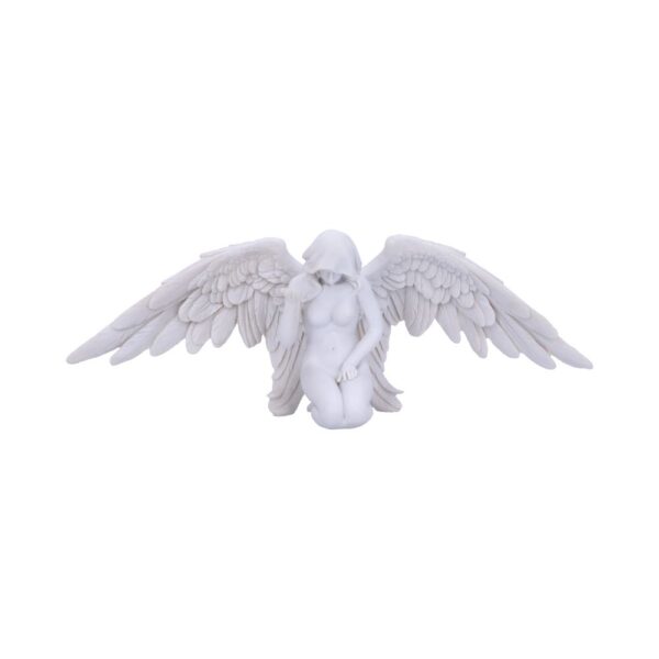 White Angels Offering Kneeling Caped Angel Figurine: 2 - Figures & Collectables By Gift Moments