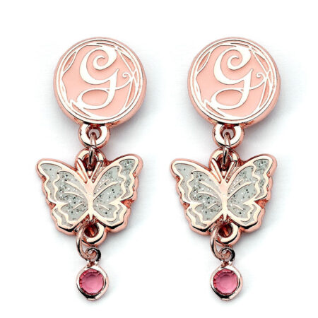Wicked Rose Gold Plated Glinda Butterfly Drop Earrings: 1 - Jewellery By Wicked