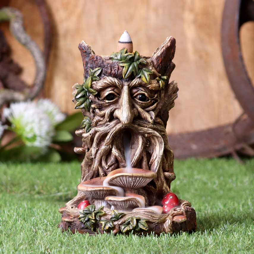 Wisest dryad tree spirit green man backflow incense burner