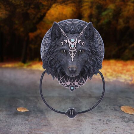 Wolf moon door knocker 20 5cm