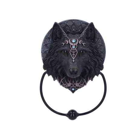 Wolf moon door knocker 20 5cm