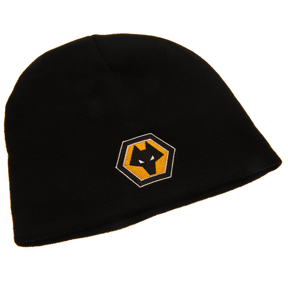 Wolverhampton Wanderers FC Black Beanie: 2 - Caps & Hats By Wolverhampton Wanderers