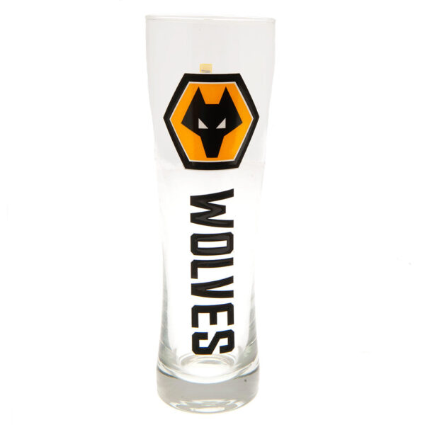 Wolverhampton Wanderers FC Tall Beer Glass: 1 - Glassware By Wolverhampton Wanderers